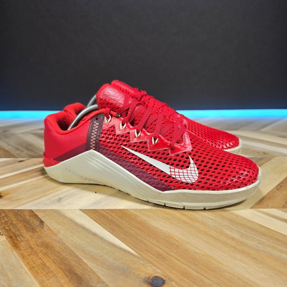 Nike Metcon 6 By You Men's 10.5 Red White DA2894-991 Training Workout Sneakers